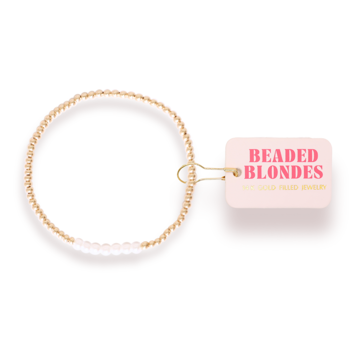 Dainty Sophia Pearl Bracelet in Gold: Standard 6.75 Inch