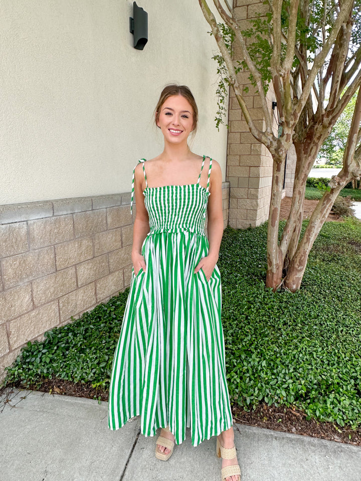 Serena Striped Maxi Dress