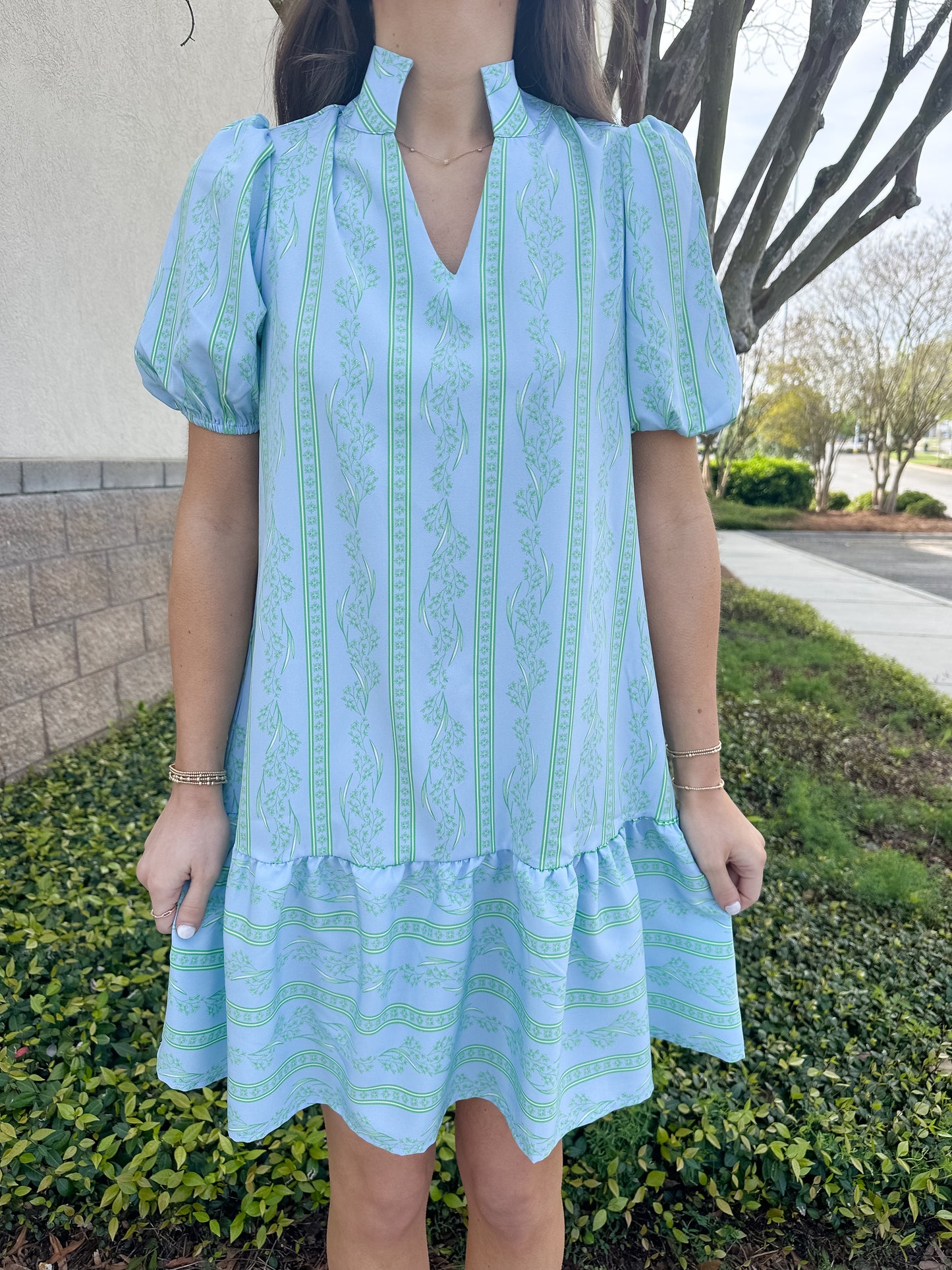 Nancy Dress - Nancy Garden Lace Green