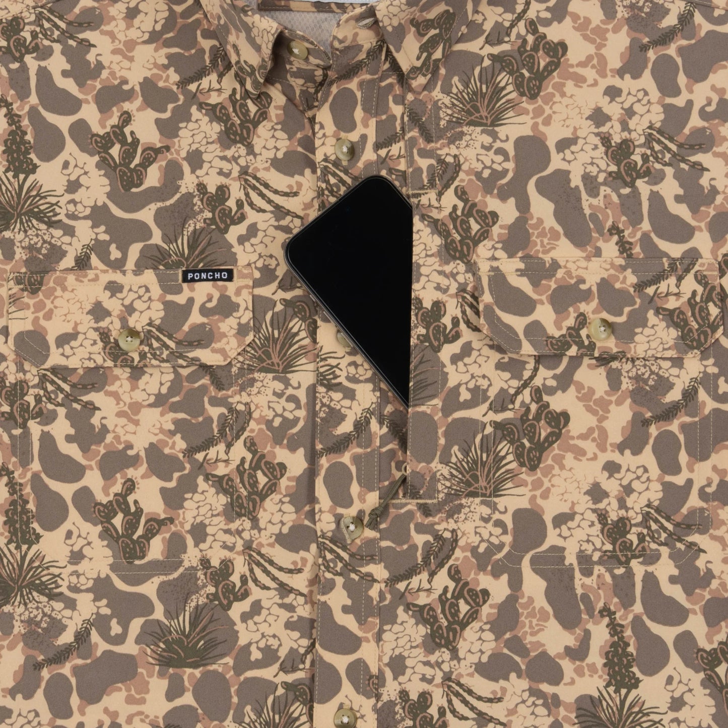 Poncho Men’s “The Albany” S/S Regular Shirt - North Zone Camo