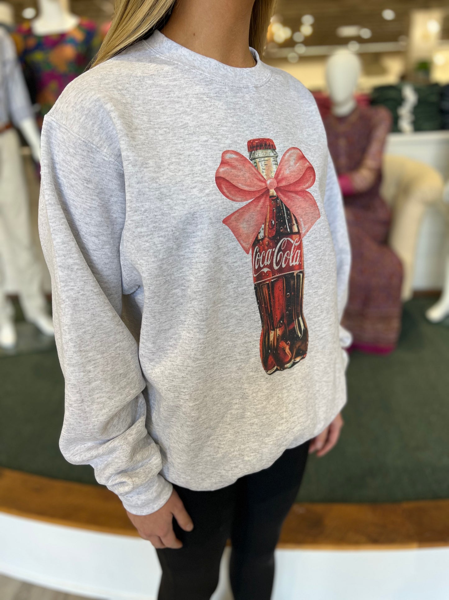 Coquette Coca Cola Bow Sweatshirt