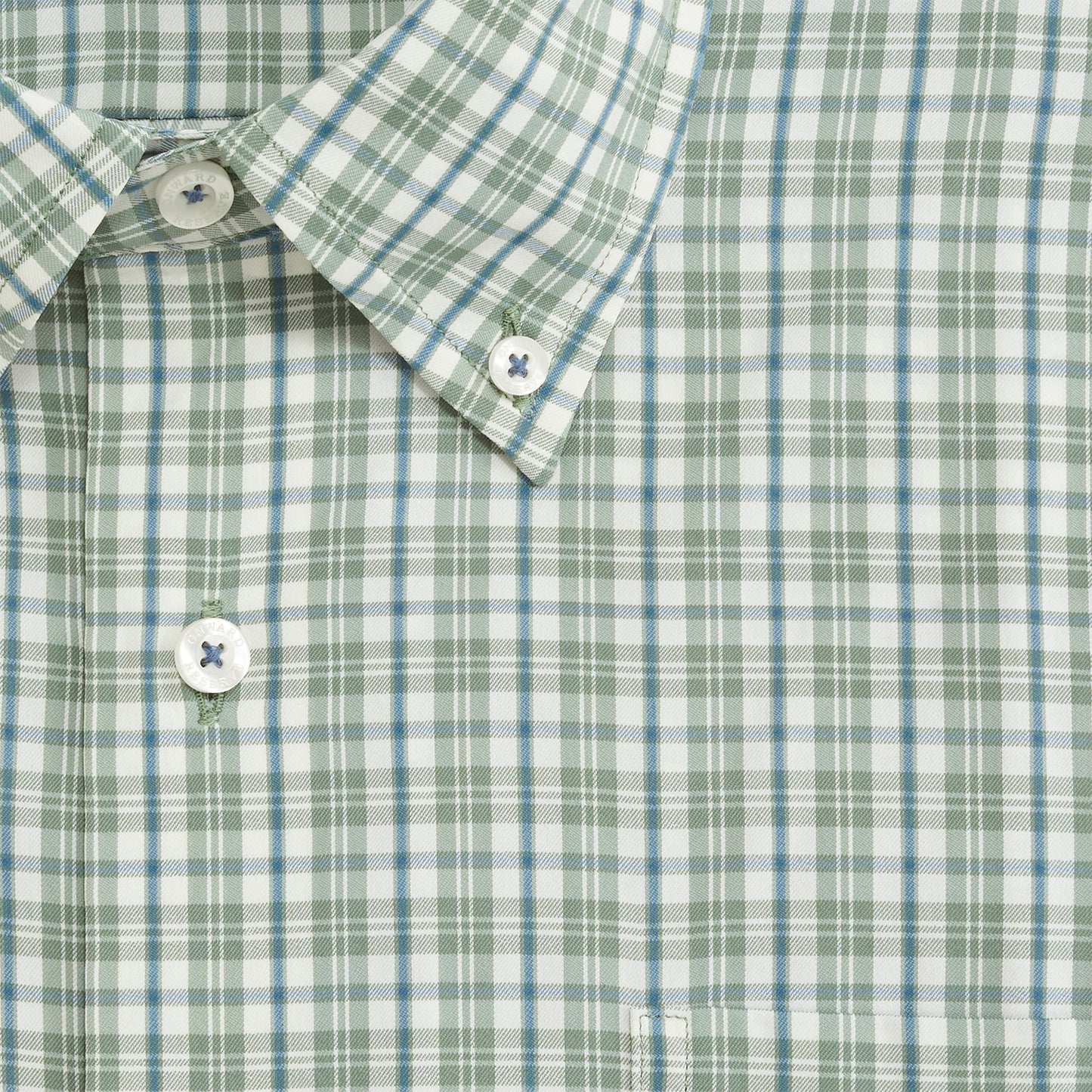 Onward Reserve Market Tailored Fit Brushed Performance Button Down - Sea Spray