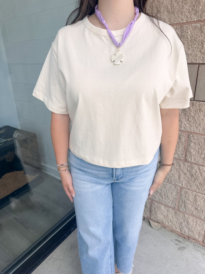 Beck Knit Tee - Oatmeal