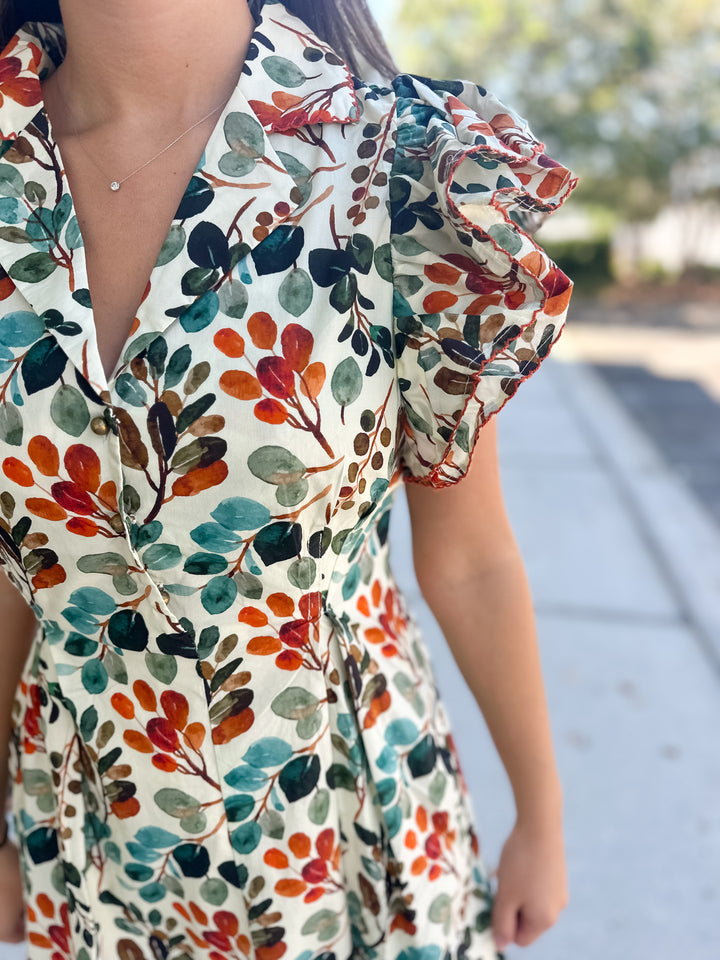 Louisiana Maxi Dress - Fall Fun Print