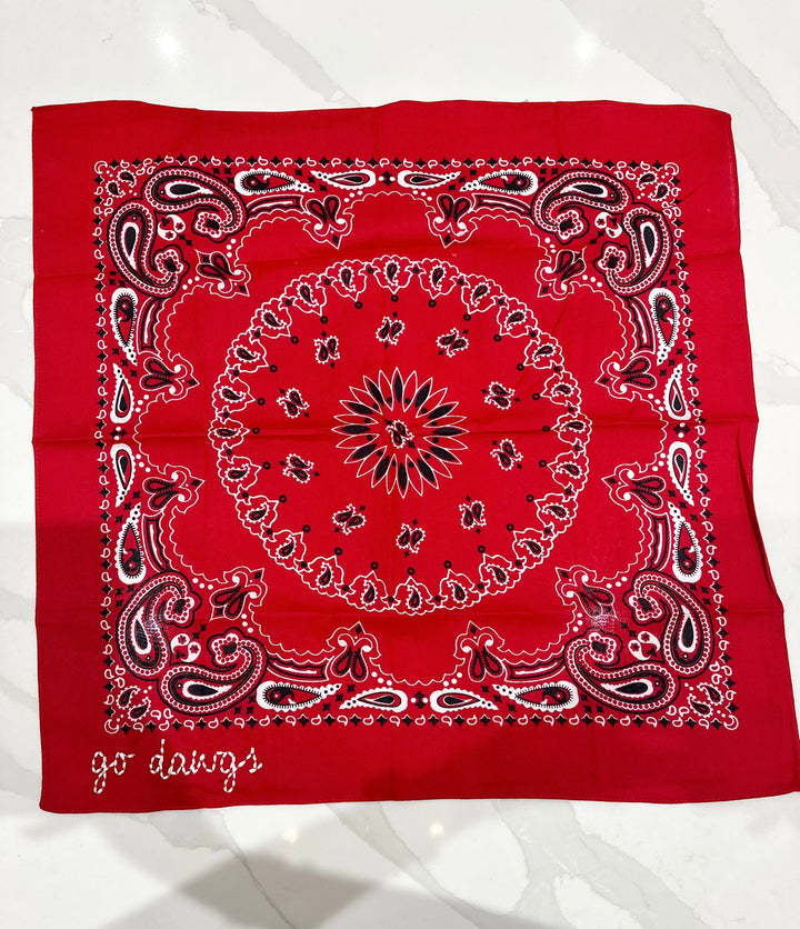 Go Dawgs Embroidered Bandana
