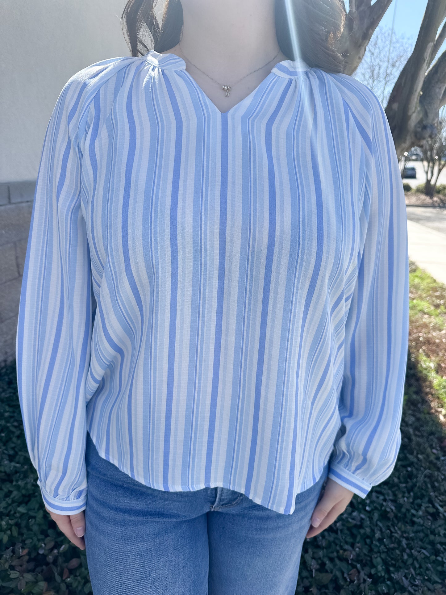 Scarlette Top - Harbor Lines Blue