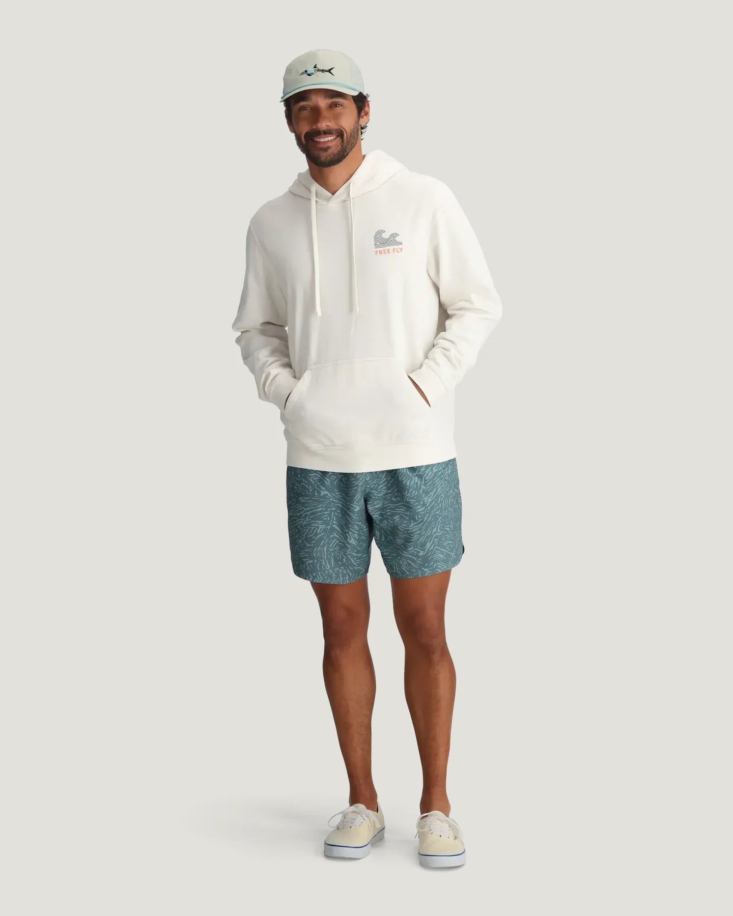 Free Fly Men’s Reverb Short - Tidal Flow Print Stormy Sea