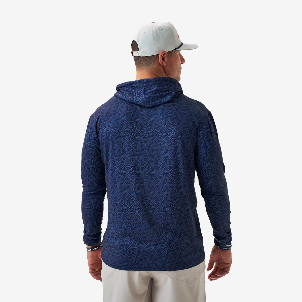 Burlebo Men’s S26 Performance Hoodie - Stars and Stripes - Navy