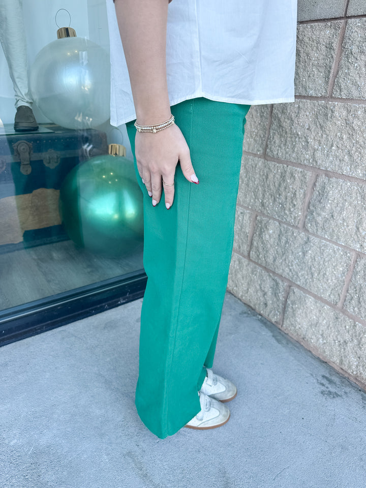 AW Wide Leg Jeans - Emerald