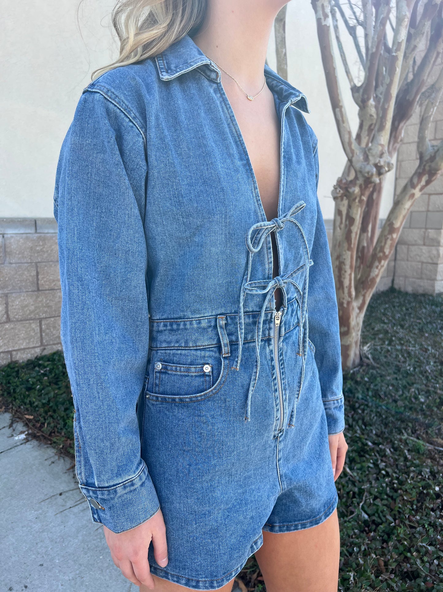 Stampede Denim Romper