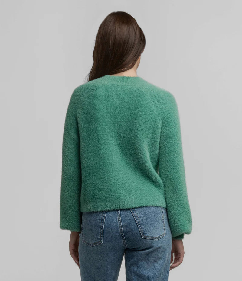 SSCO Women’s Feather Knit Mockneck Sweater - Aloe