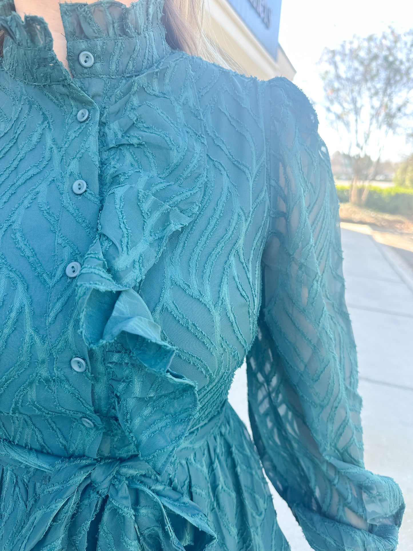 Emerald Whisper Maxi Dress