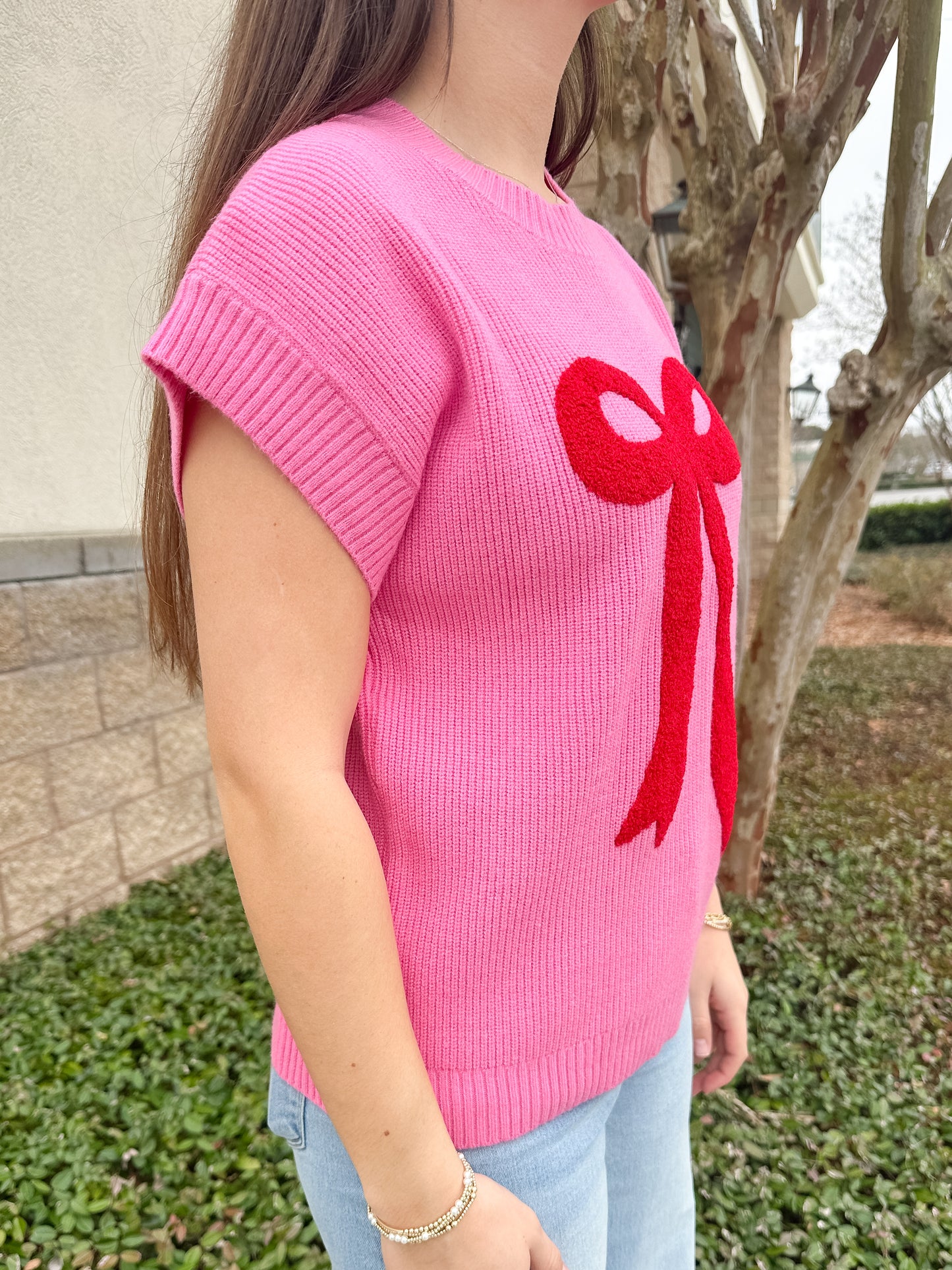 Josie Boucle Bow Sweater