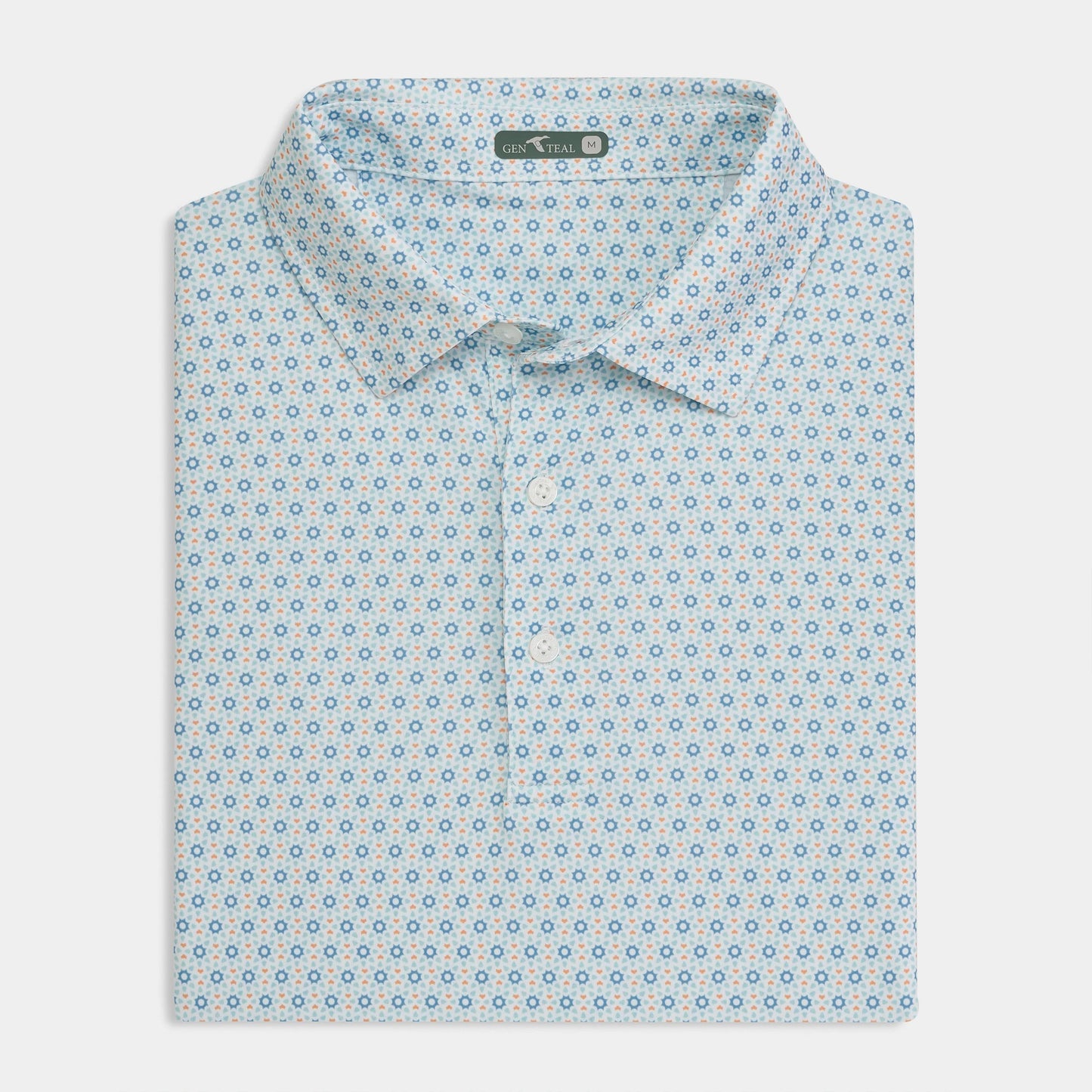 Genteal Spring ‘25 Printed Performance Polo - Sun