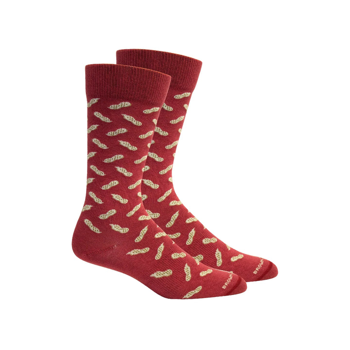 Brown Dog Socks - Peanuts Tibetan Red