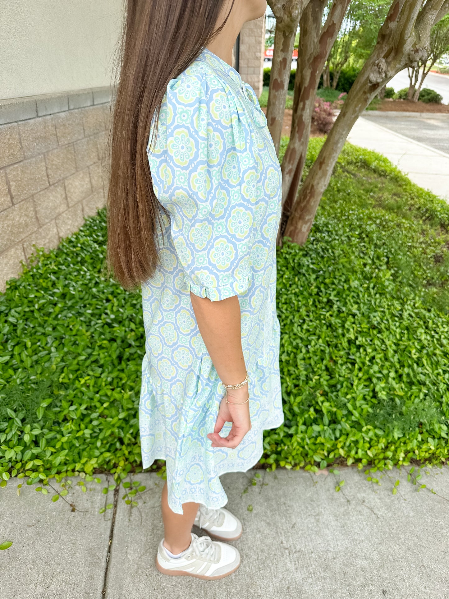 Natalia Dress - Mosaic Charm Blue