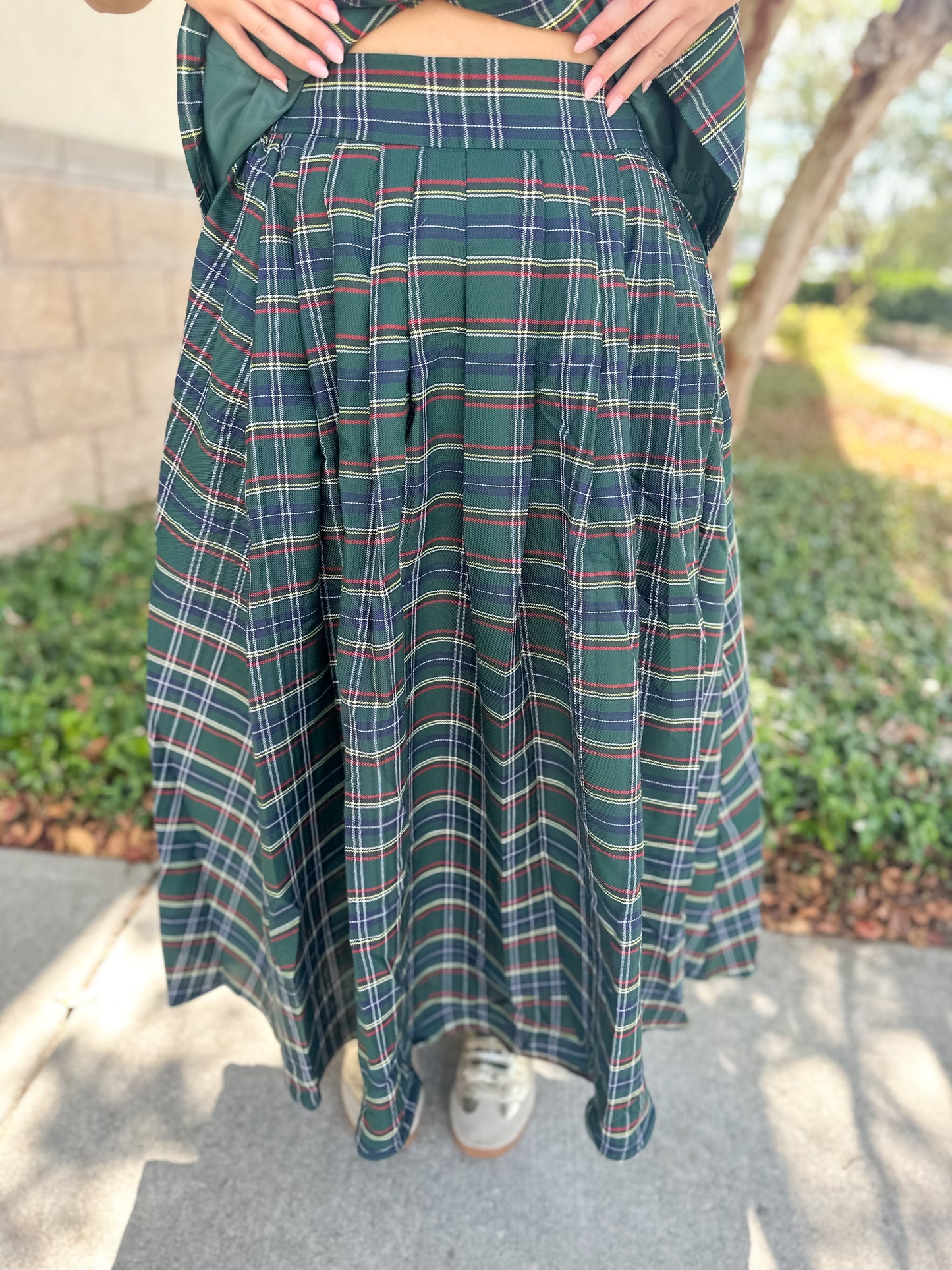 Katherine Plaid Skirt Set