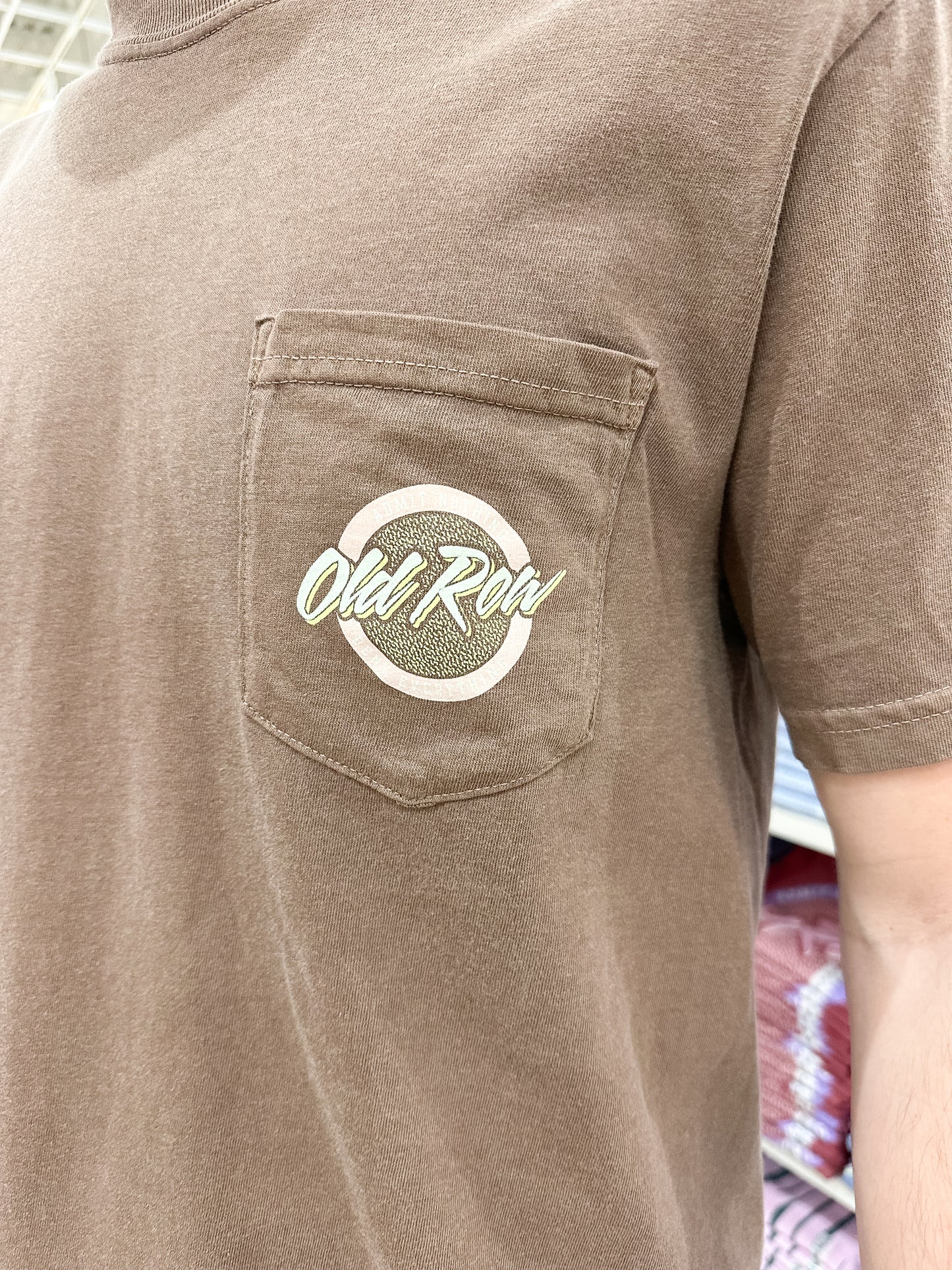 Old Row Circle Logo S/S Pocket T-Shirt - Espresso