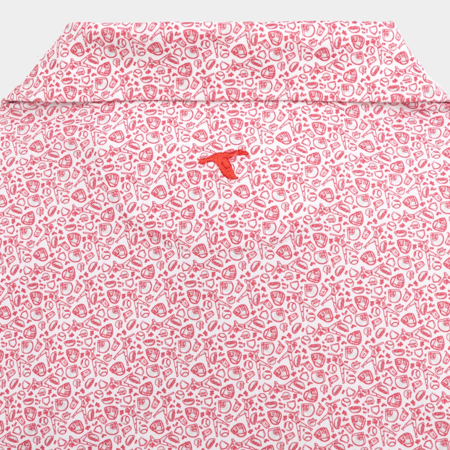 Genteal S26 Fastball Printed Performance Polo - Red