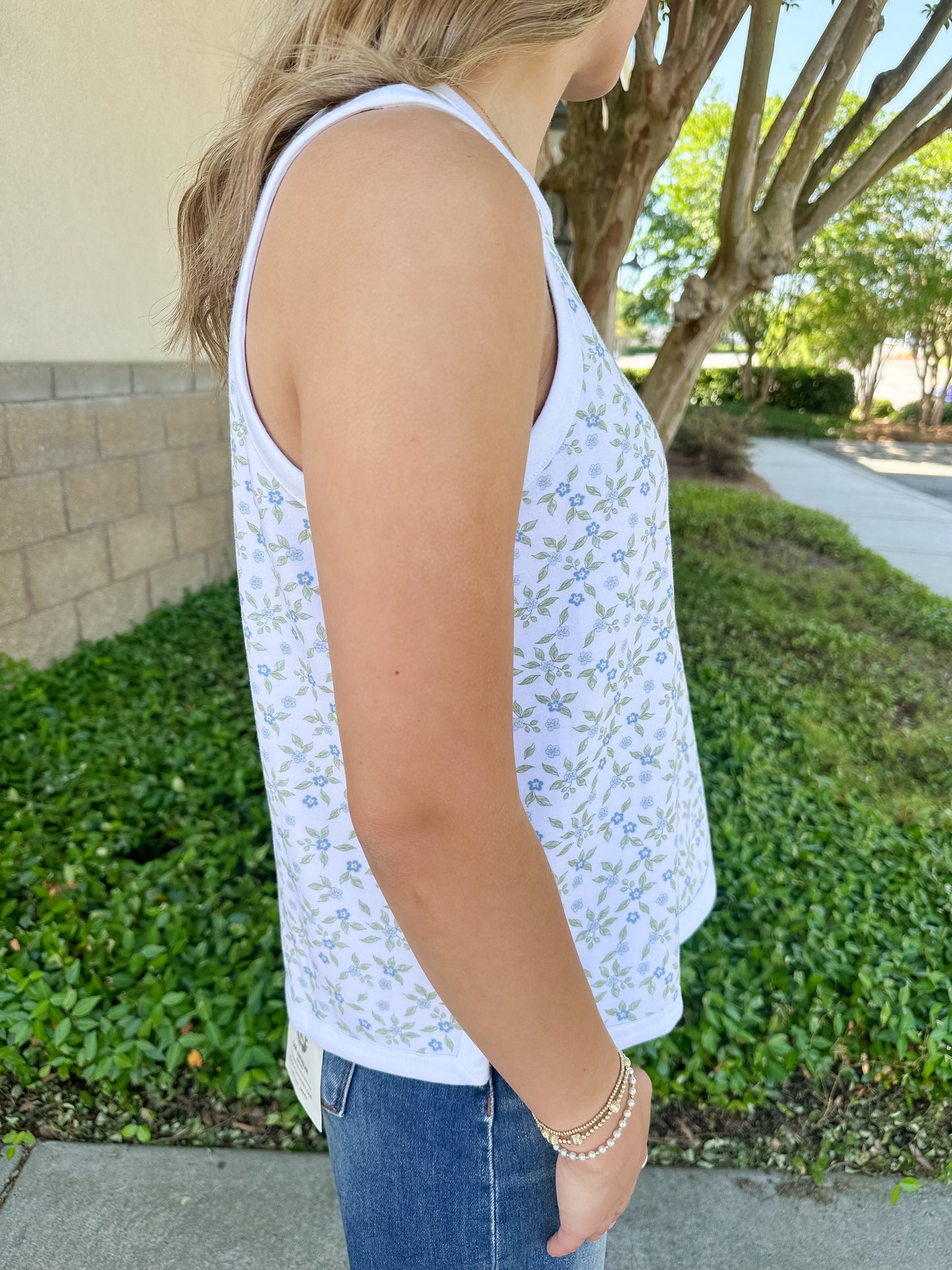 Susie Printed Tank Top - Rob Flower