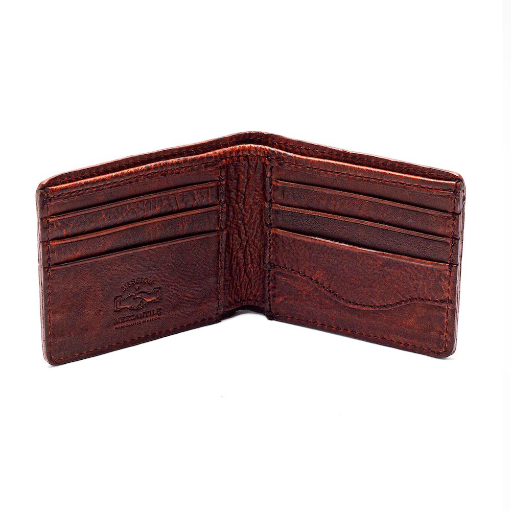 Mission Mercantile Campaign Leather Bifold Wallet - Whiskey