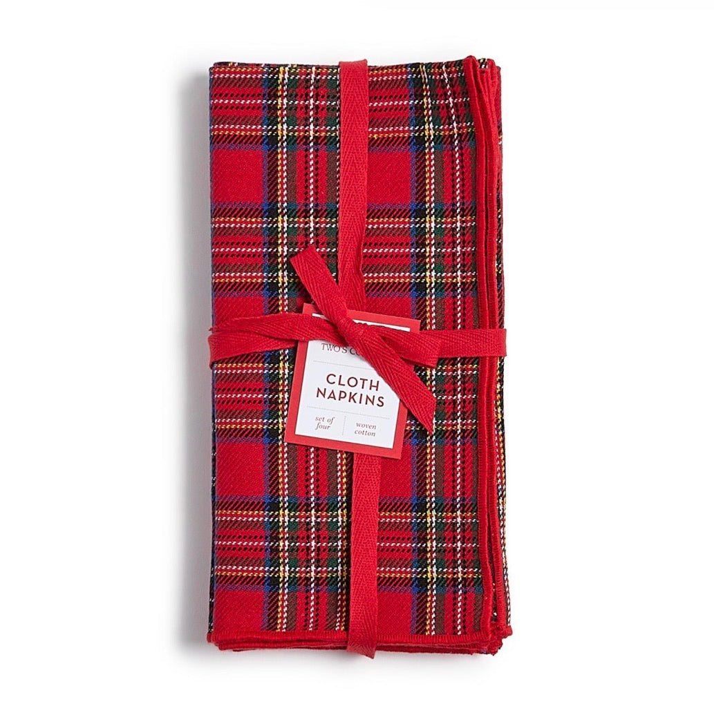 Two’s Company Cloth Napkin Set - Tartan Traditions