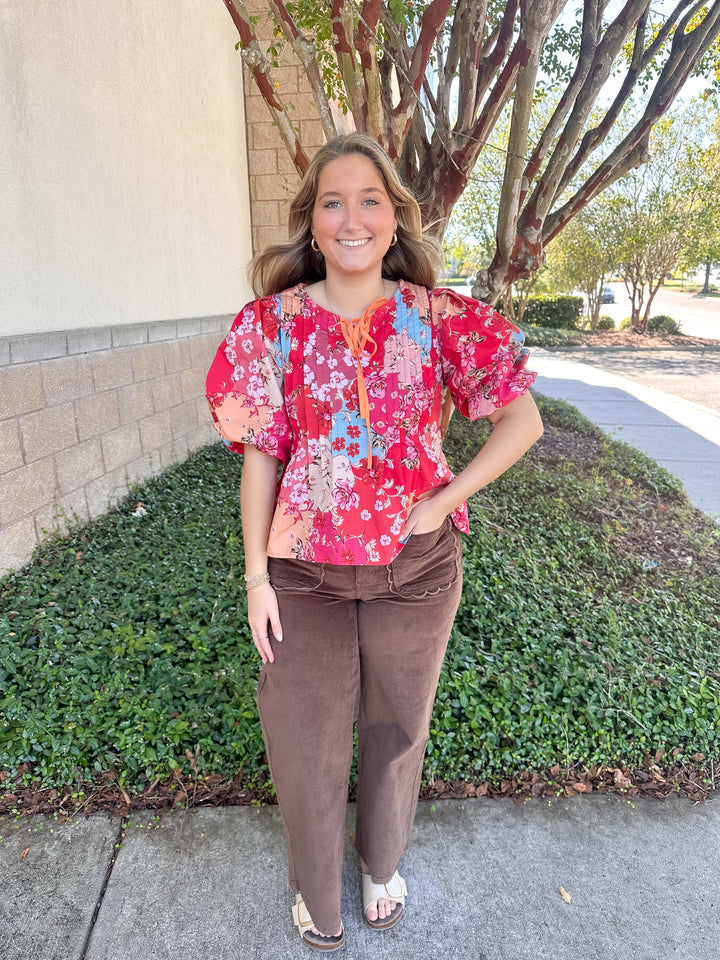 Abby Corduroy Pants - Brown