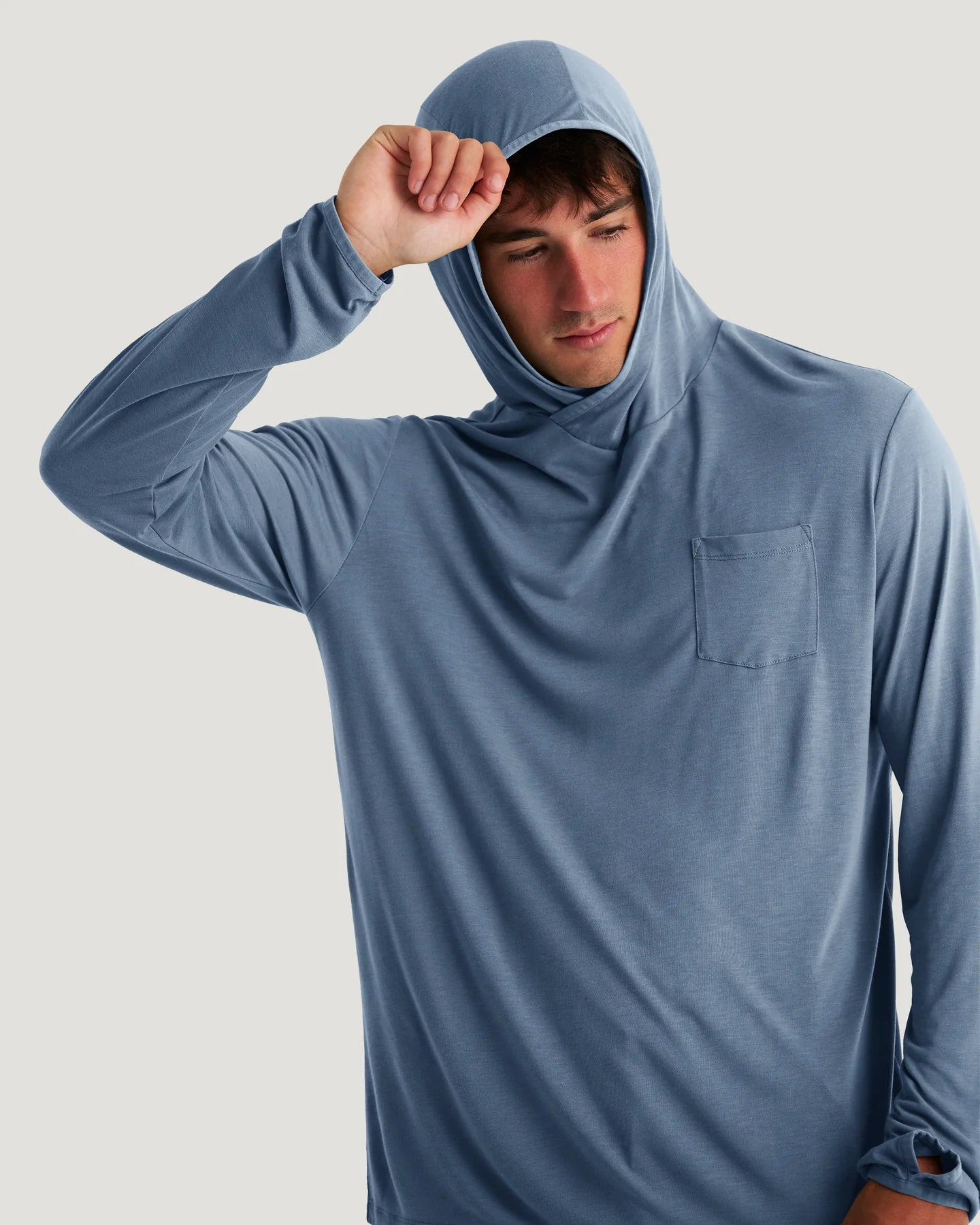 Free Fly Men’s Bamboo Lightweight Hoodie - Pacific Blue