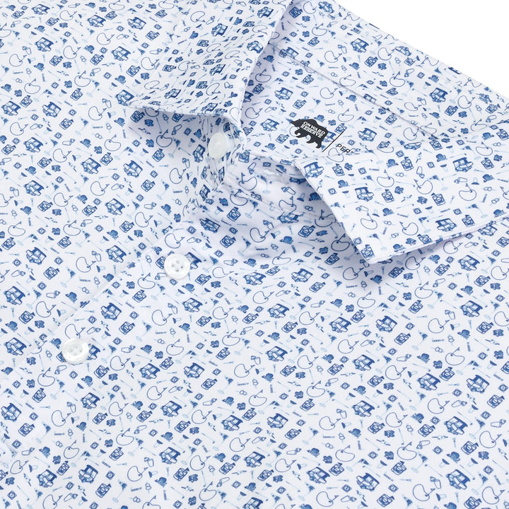 Onward Reserve 19TH Hole Printed Performance Polo - Ensign Blue