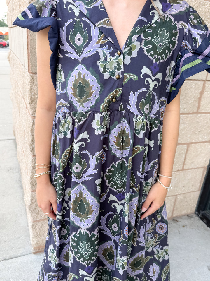 Louisiana Maxi Dress - Navy