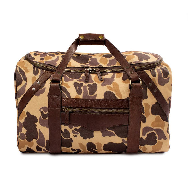Mission Mercantile Campaign Waxed Canvas Medium Duffle Bag - Smoke Vintage Camo