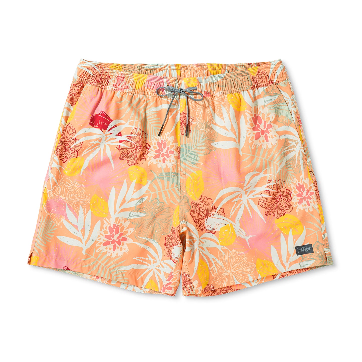 Aftco Men’s Strike Printed Swim Shorts 5.5” - Sunrise