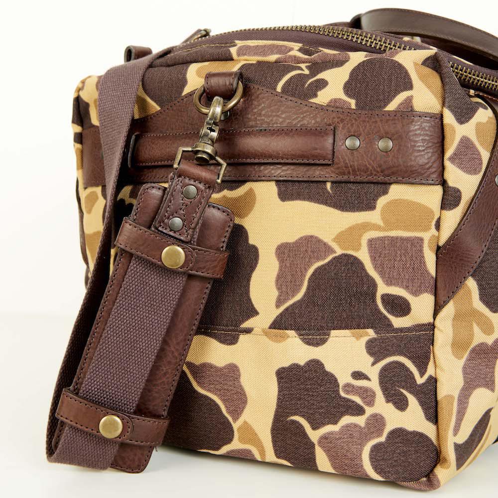 Mission Mercantile Campaign Waxed Canvas Medium Duffle Bag - Smoke Vintage Camo