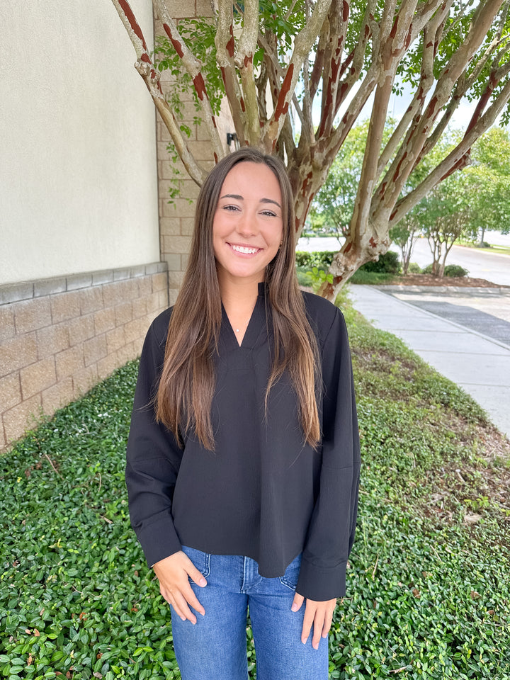 Dixon V-Neck Long Sleeve Top
