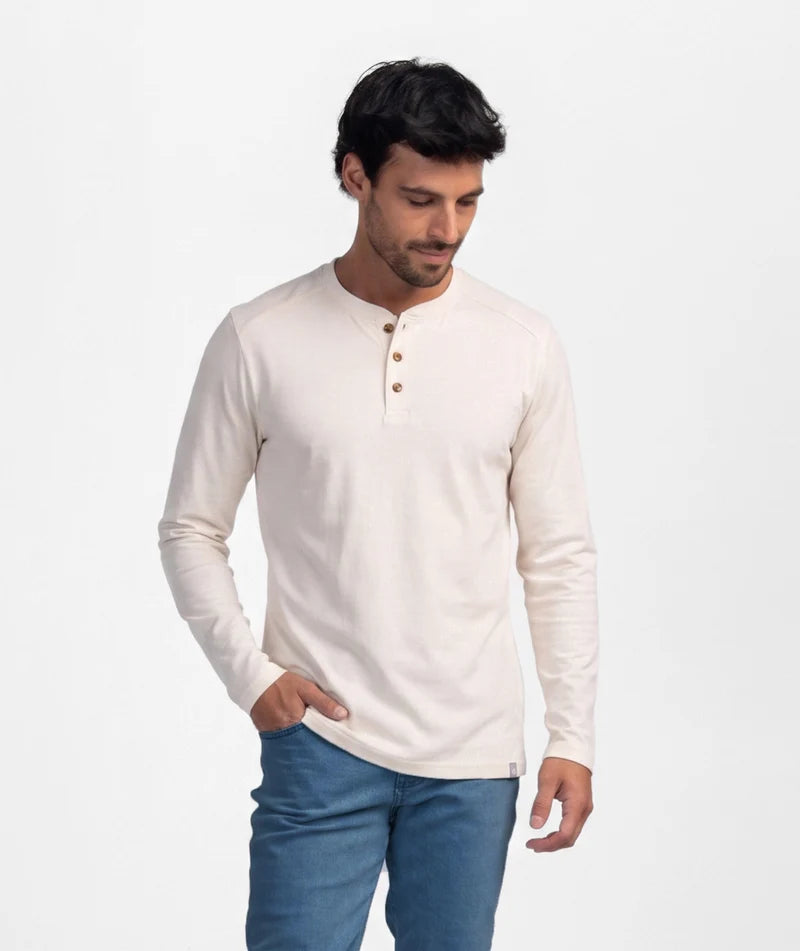 SSCO Men’s Max Comfort Henley L/S - Oatmeal