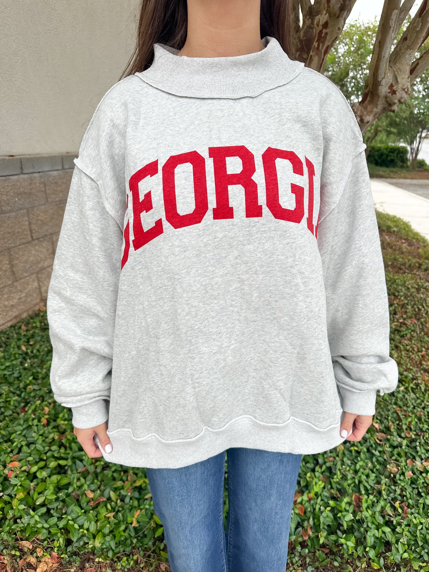 Georgia Reversible Mockneck Sweatshirt