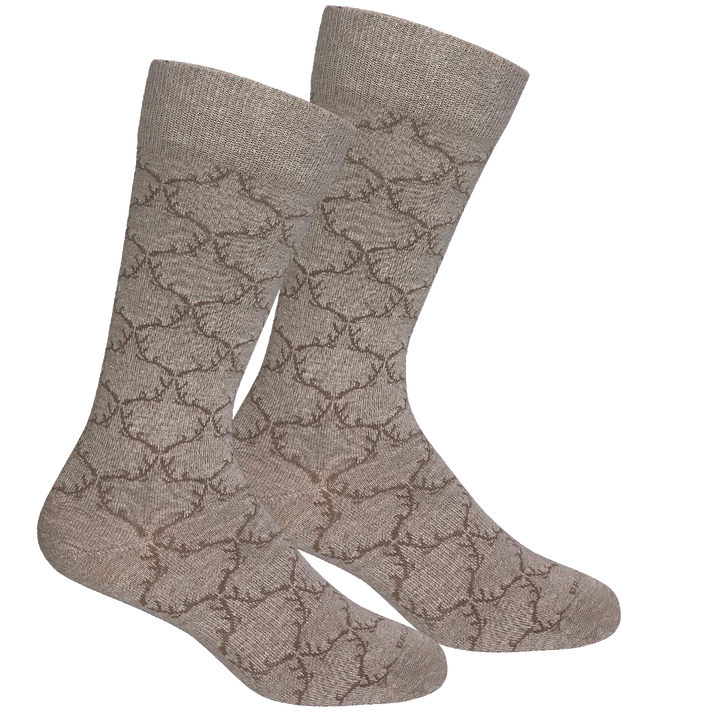 Brown Dog Socks - Antler Argyle Oatmeal