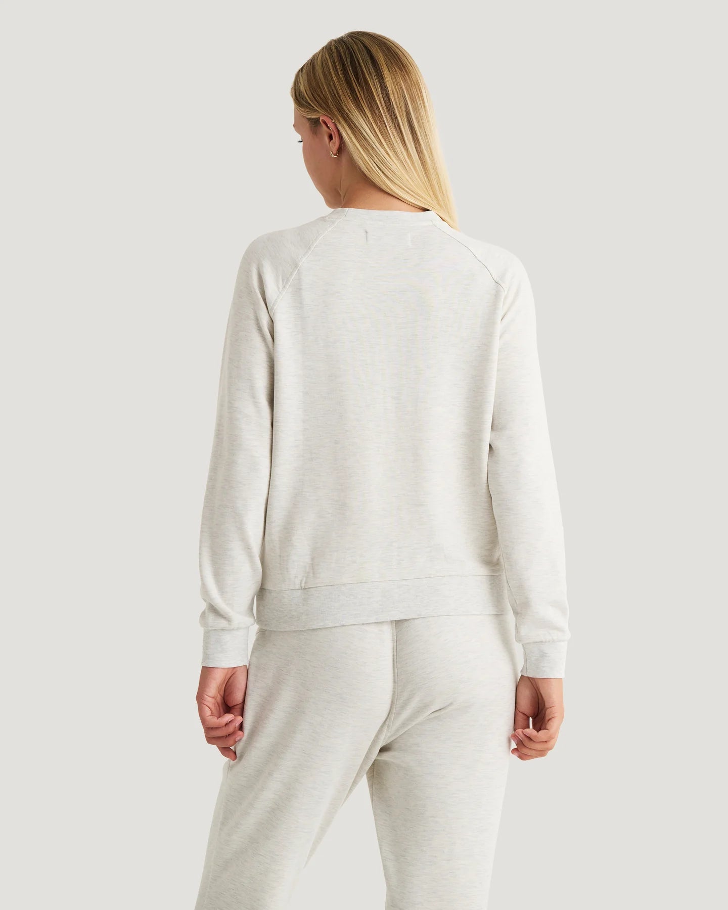Free Fly Women’s Bamboo Lightweight Fleece Crew - Off White Heather