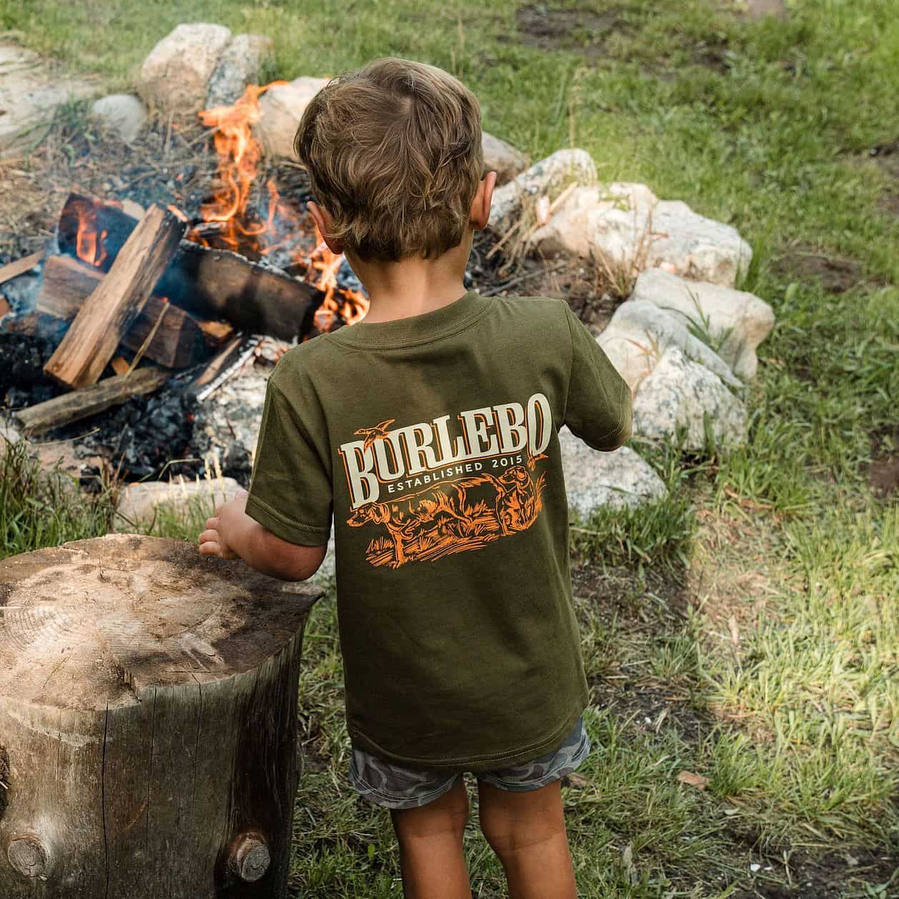 Burlebo Youth S/S T-Shirt - Hunting Dogs - Hunter Green