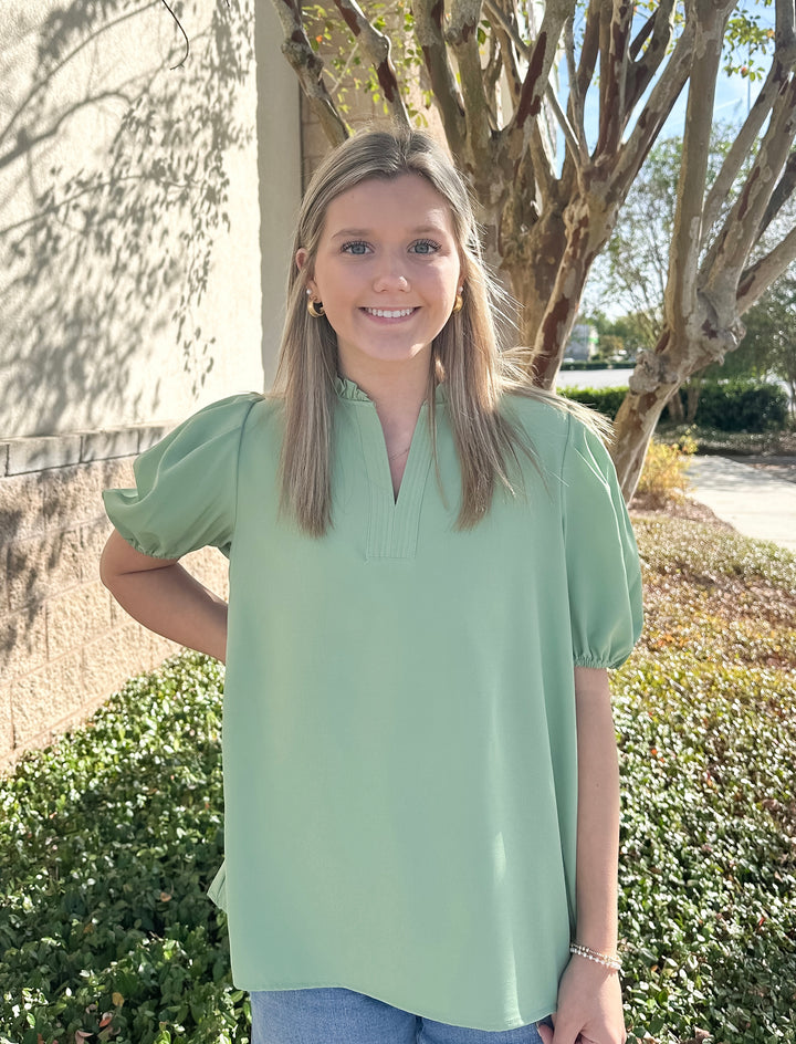 Lainey Top - Basil