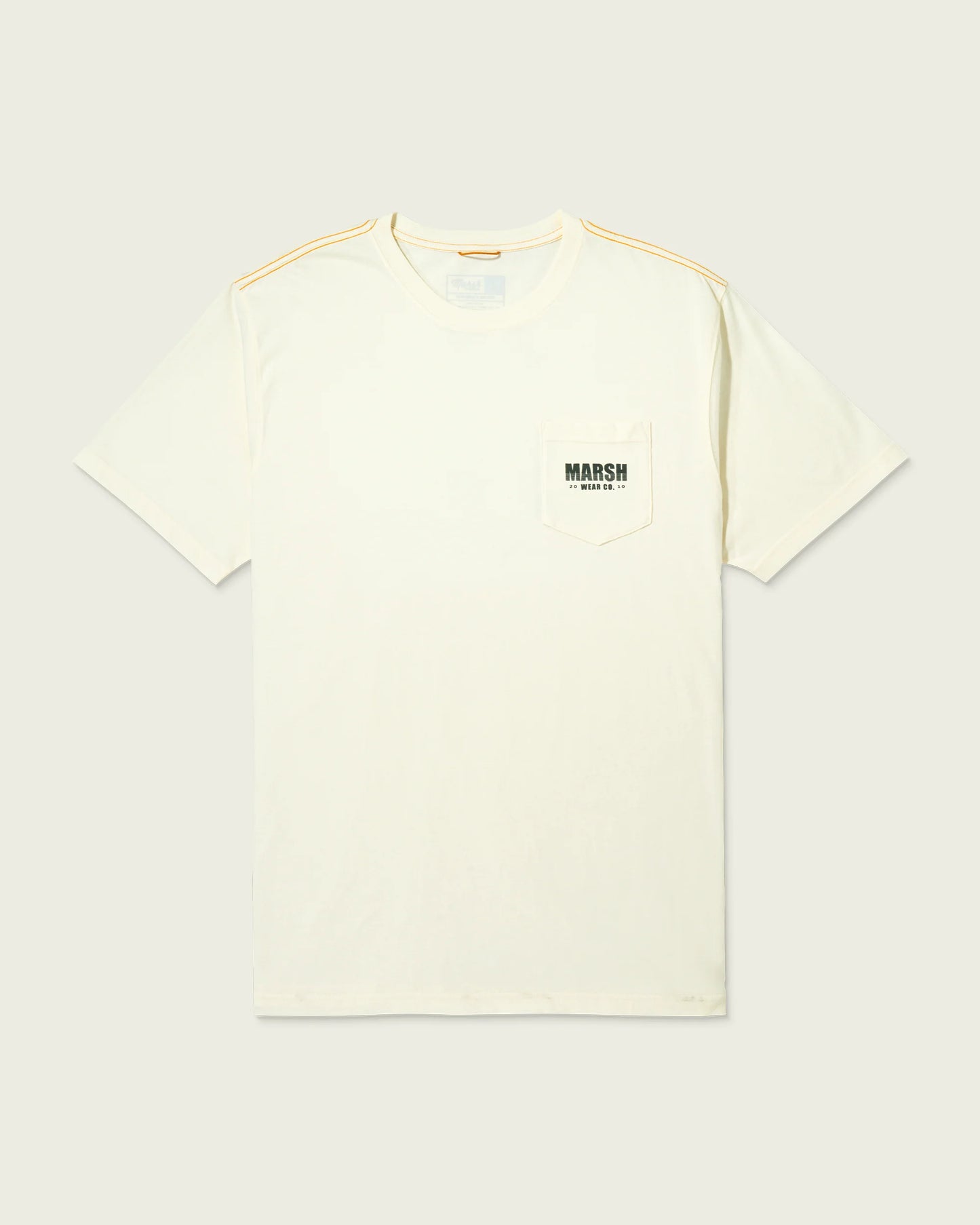 Marsh Wear Men’s Linear S/S Pocket T-Shirt - Vintage White