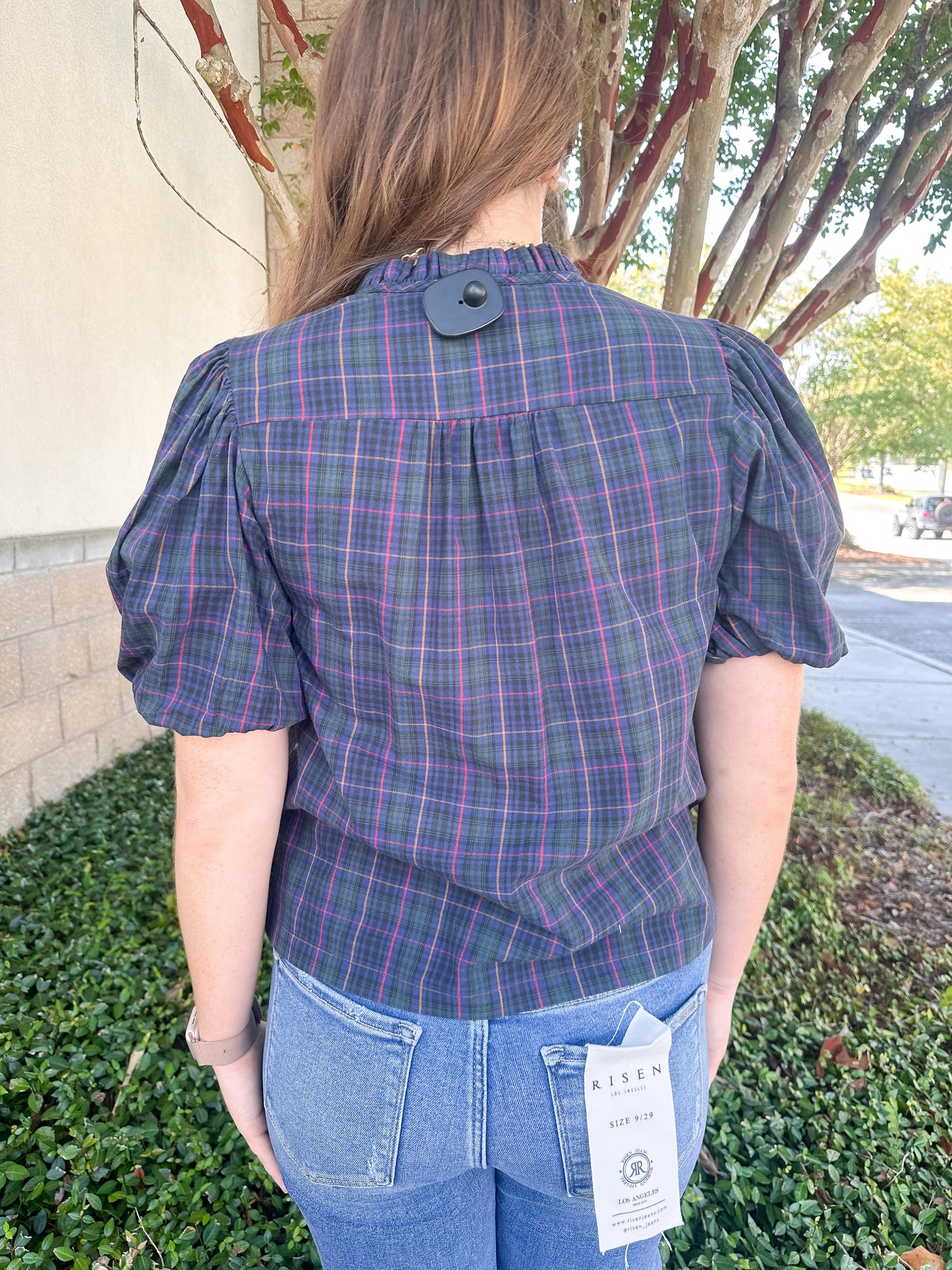 Sophia Plaid Top