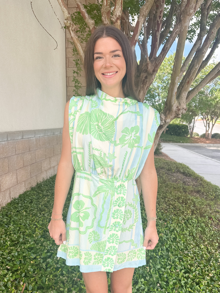 Sea Breeze Drape Romper