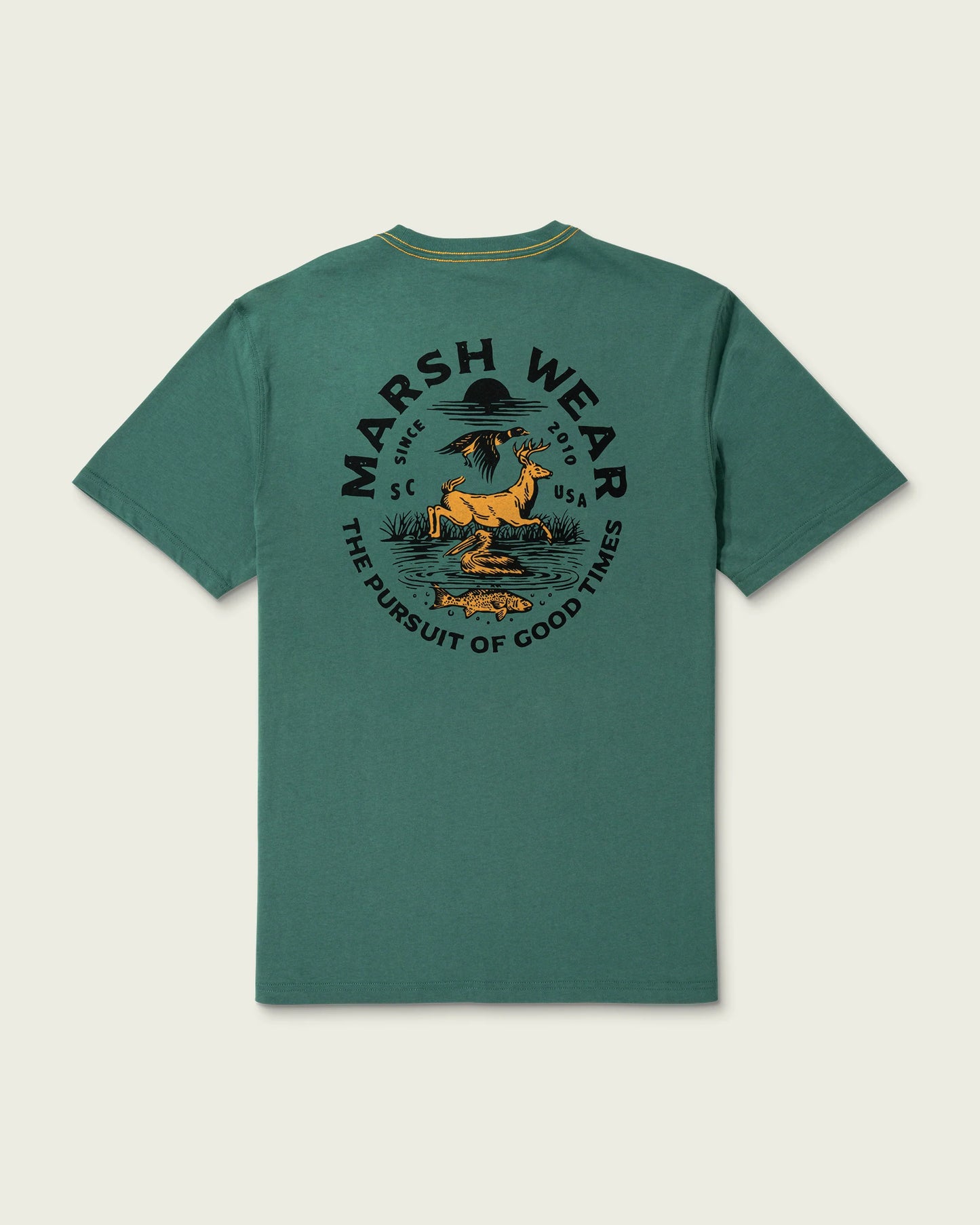 Marsh Wear Men’s Natural Resources S/S Pocket T-Shirt - Mallard Green