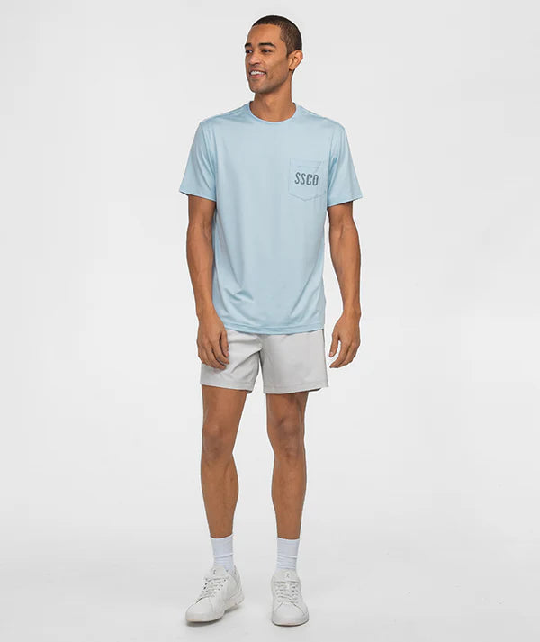 SSCO Men’s Camo Badge Performance S/S T-Shirt - Skyway
