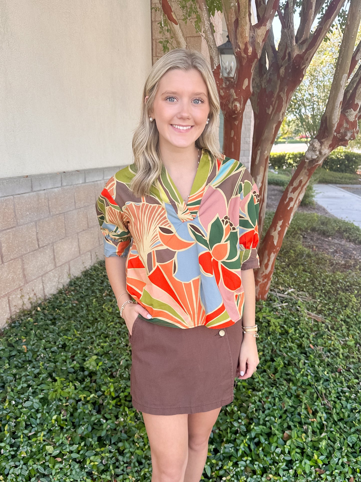 Mocha Denim Skort