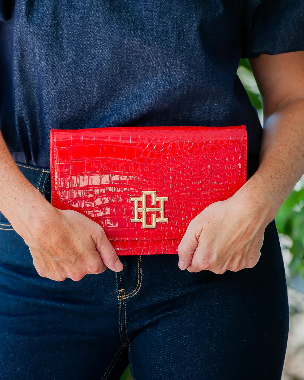 CH Bryn Clutch/Crossbody- Red Patent EC