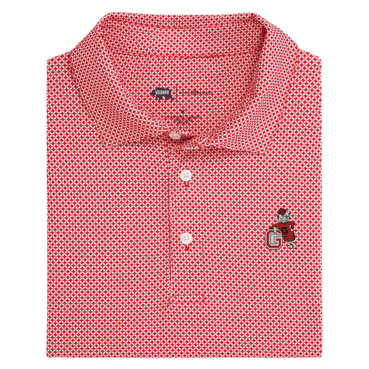 Onward Reserve UGA Vintage G Dog Scope Printed Performance Polo - Red