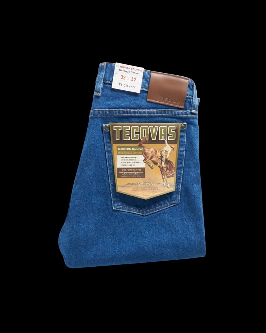 Tecovas Men’s Modern Bootcut Heritage Denim - Medium Blue