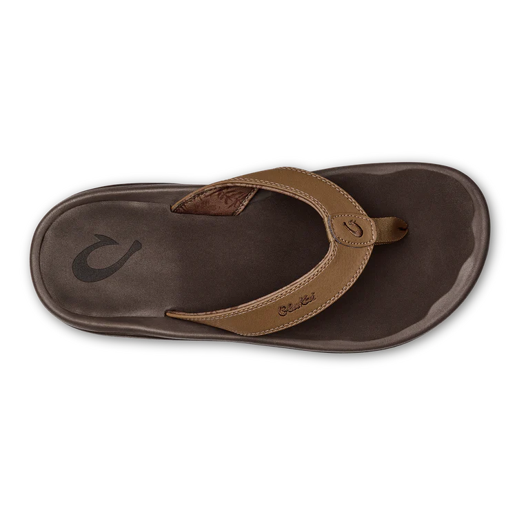 OluKai Men’s ‘Ohana Water-Friendly Beach Sandal - Tan|Dark Java
